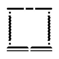 extenseur gym exercice outil glyphe icône illustration vectorielle vecteur