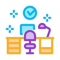 illustration vectorielle de l'icône de la salle de travail propre vecteur