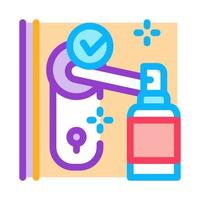 icône de désinfection de trou de serrure illustration de contour vectoriel