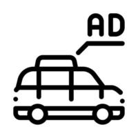 publicité sur l'illustration vectorielle de l'icône de signe de voiture vecteur