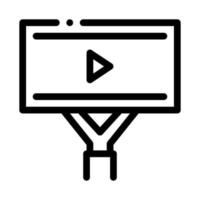 illustration vectorielle de l'icône des publicités vidéo installées vecteur