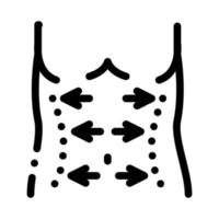 illustration vectorielle de l'icône de levage du ventre vecteur