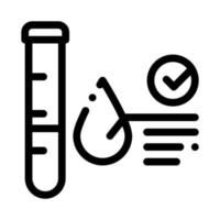 illustration vectorielle de l'icône de bons résultats sanguins in vitro vecteur