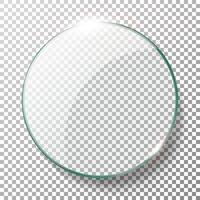 illustration réaliste de vecteur de cercle rond transparent. cercle de verre de fond