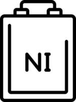 icône de ligne pour le nickel vecteur