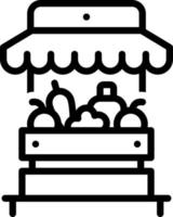 icône de ligne pour l'épicerie vecteur