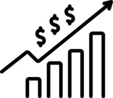 icône de ligne pour la croissance vecteur