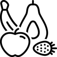 icône de ligne pour les fruits vecteur