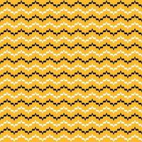 motif en zigzag chevron géométrique noir et blanc sur fond jaune vecteur