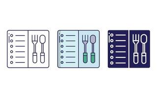 icône de menu de nourriture vecteur