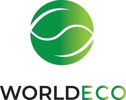 création de logo environnemental eco world vecteur