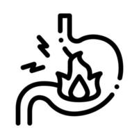 brûlures d'estomac graves douleur à l'estomac icône illustration vectorielle vecteur