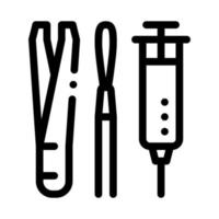 illustration vectorielle de l'icône de l'instrument de traitement dermatologique vecteur