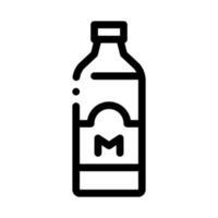bouteille de lait de magasin icône illustration de contour vectoriel