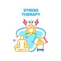 illustration de couleur de concept de vecteur de thérapie de stress