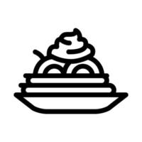 mayonnaise assaisonnement nourriture plaque icône vecteur contour illustration