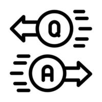 illustration vectorielle de l'icône de réponse à la question vecteur