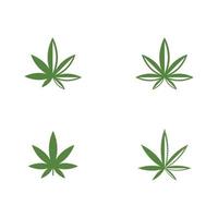 illustration vectorielle de feuille de cannabis vecteur