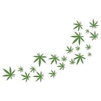 illustration vectorielle de feuille de cannabis vecteur