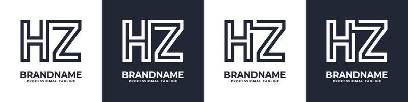 logo monogramme hz simple, adapté à toute entreprise avec initiale hz ou zh. vecteur