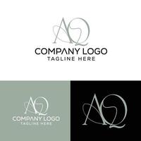 lettre initiale aq logo conception monogramme créatif moderne signe symbole icône vecteur