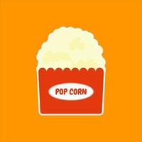 illustration vectorielle de pop-corn design plat vecteur