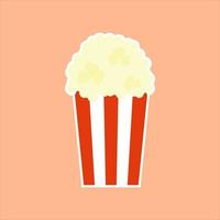 illustration vectorielle de pop-corn design plat vecteur