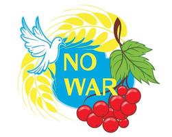 pas de guerre en ukraine, illustration appelant à protéger et à soutenir la liberté du peuple ukrainien vecteur