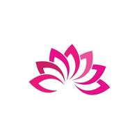 logo de fleurs de lotus vecteur