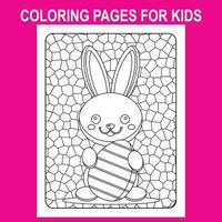 imprimer des pages à colorier en verre pour les enfants, pages à colorier de pâques image no 11 vecteur