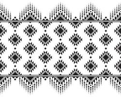 modèle sans couture horizontale ikat. conception de motifs ethniques géométriques. conception de modèle de tissu noir-blanc. illustration vectorielle. vecteur