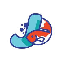 alphabet j poisson logo vecteur