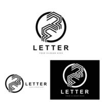 logo de lettre r, symbole de l'alphabet vectoriel, conception de logos de marque avec lettre initiale vecteur