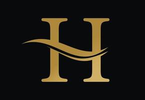 modèle de conception de logo lettre h, illustration vectorielle vecteur