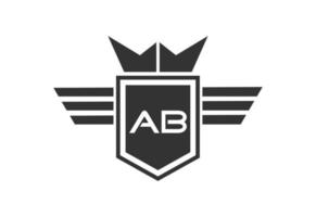 création initiale du logo de la lettre ab, concept de design vectoriel