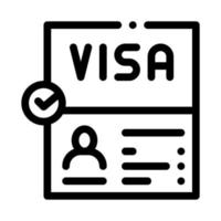 illustration vectorielle de l'icône de confirmation de document de visa vecteur