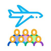 illustration vectorielle de l'icône des passagers de l'avion vecteur