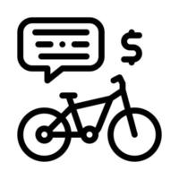 paiement pour l'utilisation de l'illustration vectorielle de l'icône de vélo vecteur