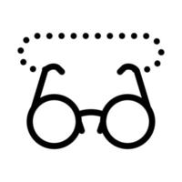 lunettes pour l'illustration vectorielle de l'icône de la vue vecteur