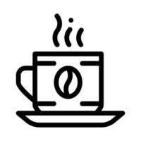 tasse à café boisson icône vecteur contour illustration