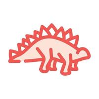 stegosaurus dinosaure couleur icône illustration vectorielle signe vecteur