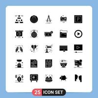 ensemble de 25 symboles d'icônes d'interface utilisateur modernes signes pour spa visage jouet beauté boussole éléments de conception vectoriels modifiables vecteur