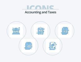 pack d'icônes bleues taxes 5 conception d'icônes. revenu. de l'argent. fréquence. finance. gouvernement vecteur