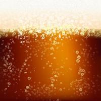 texture de fond de bière avec mousse et vubbles. macro de bière rafraîchissante. illustration vectorielle vecteur