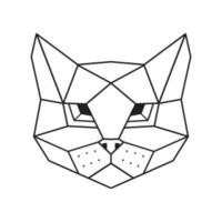 illustration de chat lowpoly vecteur