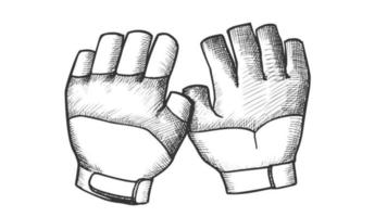 gants pour le surf et la plongée vecteur monochrome