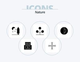 pack d'icônes de glyphe nature 5 conception d'icônes. monde. géologie. nuit. la terre. la nature vecteur