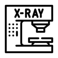 illustration vectorielle d'icône de ligne d'équipement électronique à rayons x vecteur