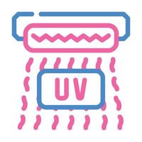 ondes ultraviolettes couleur icône illustration vectorielle vecteur