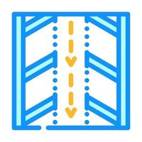 flèches de direction sur l'illustration vectorielle de l'icône de couleur de stationnement vecteur